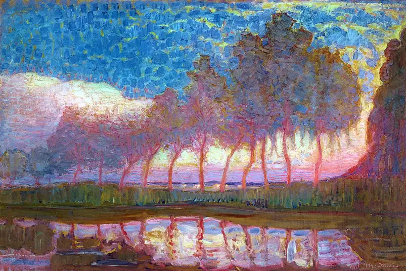 Tableau de Piet Mondrian - affiche de tableau celebre