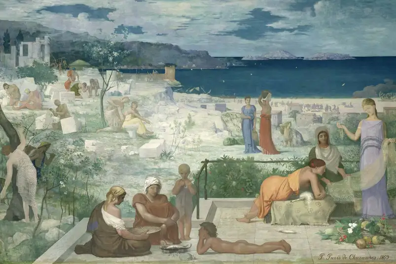 La colonie grecque à Marseille par Puvis de Chavannes en 1869 - tableau célèbre