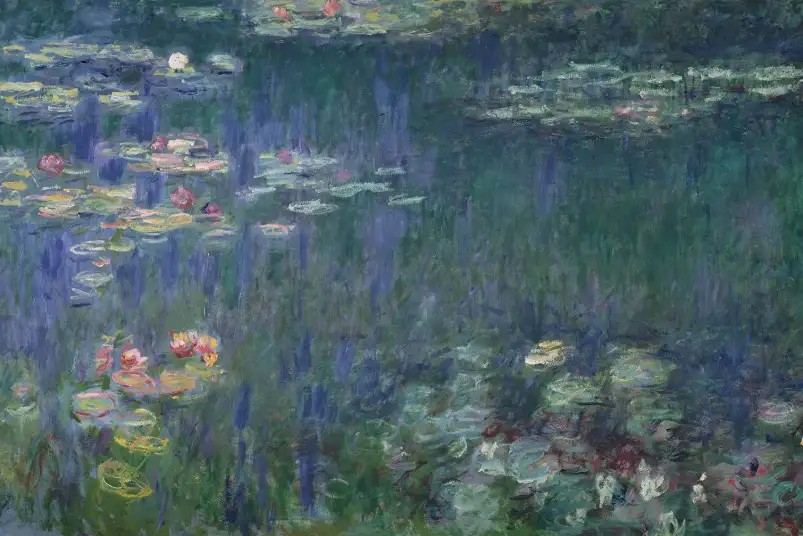 Nymphéas reflets verts - claude monet tableaux