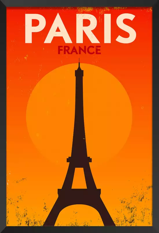 Orange Eiffel - poster paris