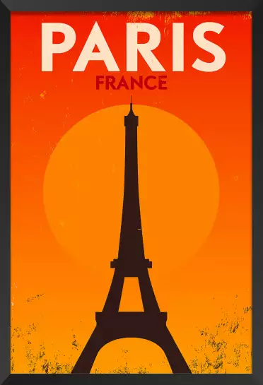 Orange Eiffel - poster paris