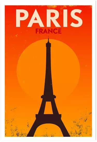 Orange Eiffel - poster paris