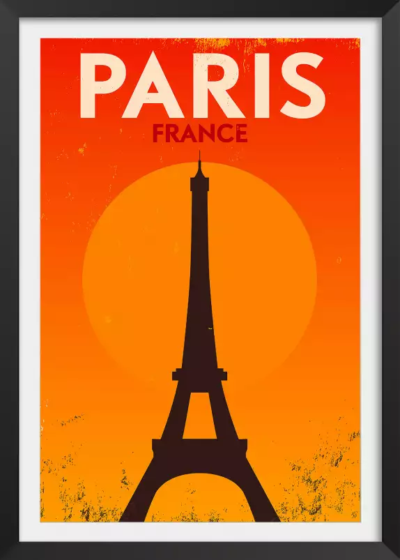 Orange Eiffel - poster paris