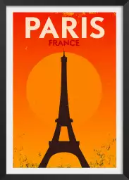 Orange Eiffel - poster paris