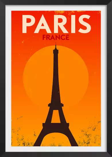 Orange Eiffel - poster paris