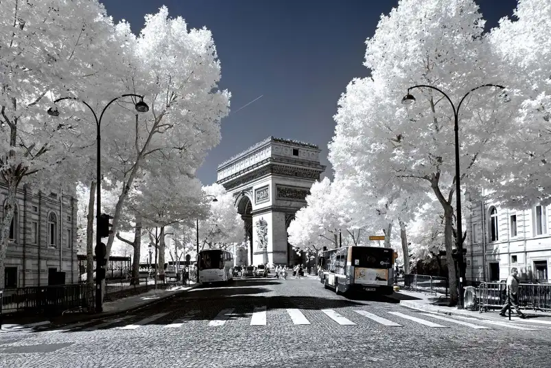 Affiche Paris noir et blanc Arc de Triomphe