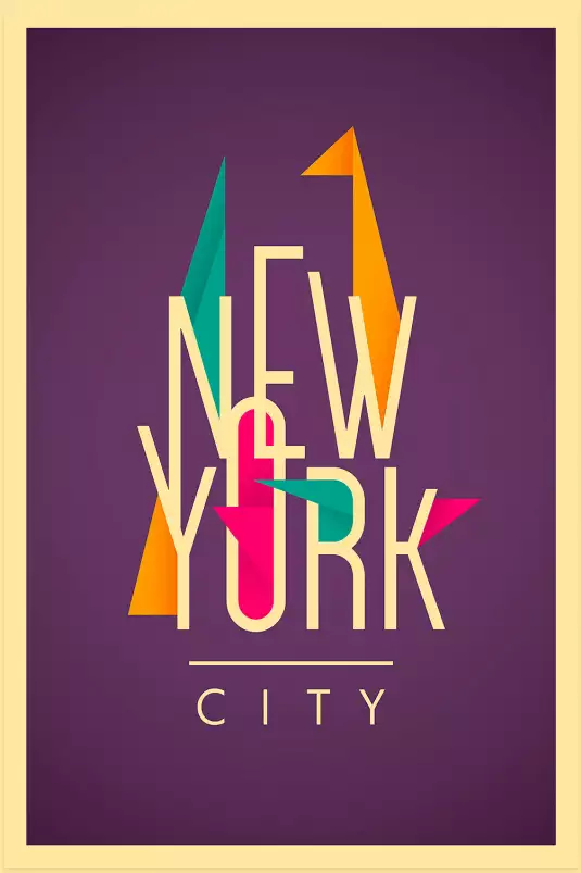 New york origami - affiche new york