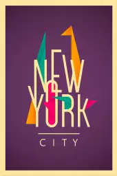 New york origami - affiche new york