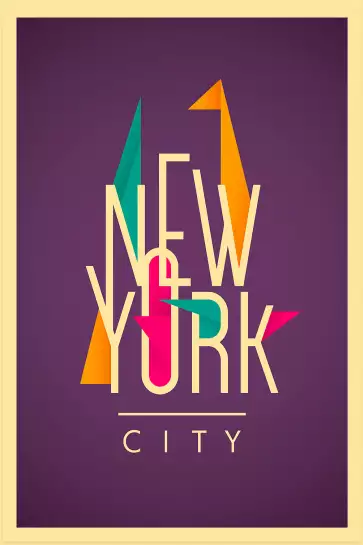 New york origami - affiche new york