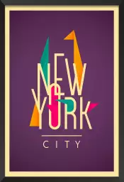 New york origami - affiche new york