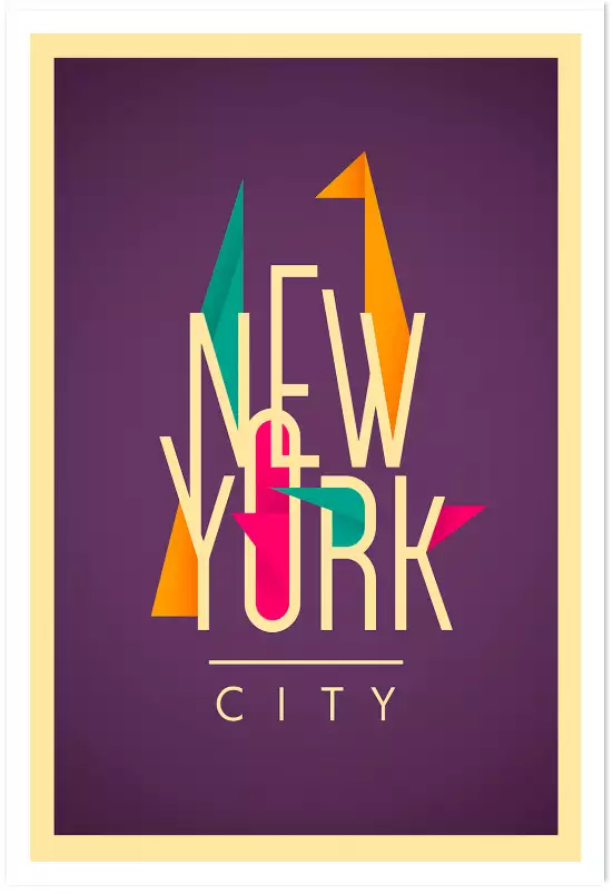 New york origami - affiche new york