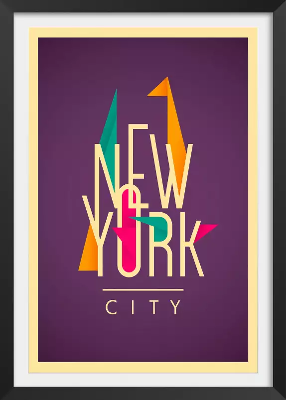 New york origami - affiche new york