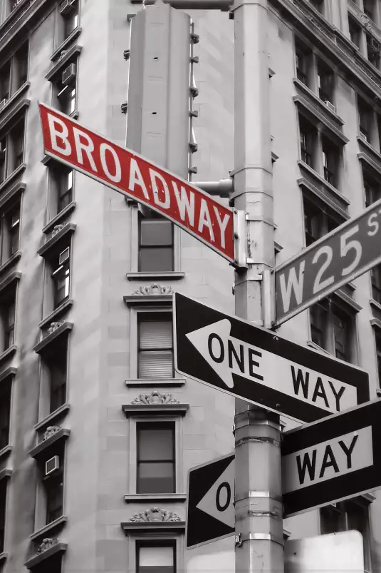 Flatiron building and Broadway - affiche new york