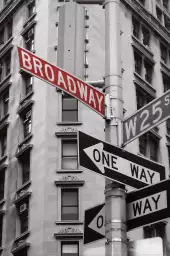 Flatiron building and Broadway - affiche new york