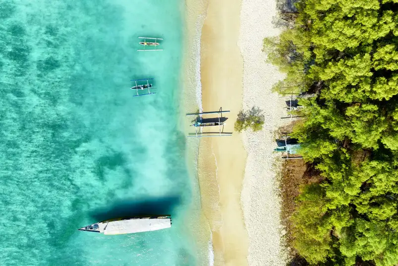 Paradis turquoise - affiche mer et plage