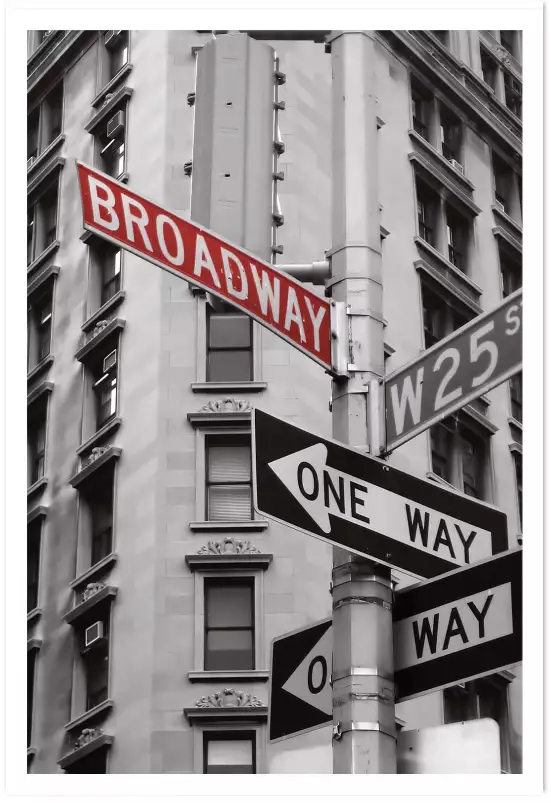 Flatiron building and Broadway - affiche new york