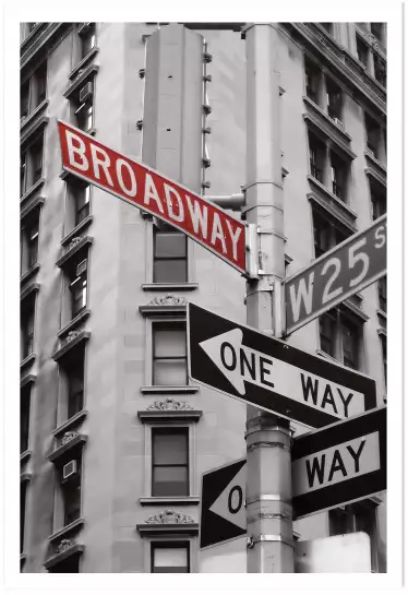 Flatiron building and Broadway - affiche new york