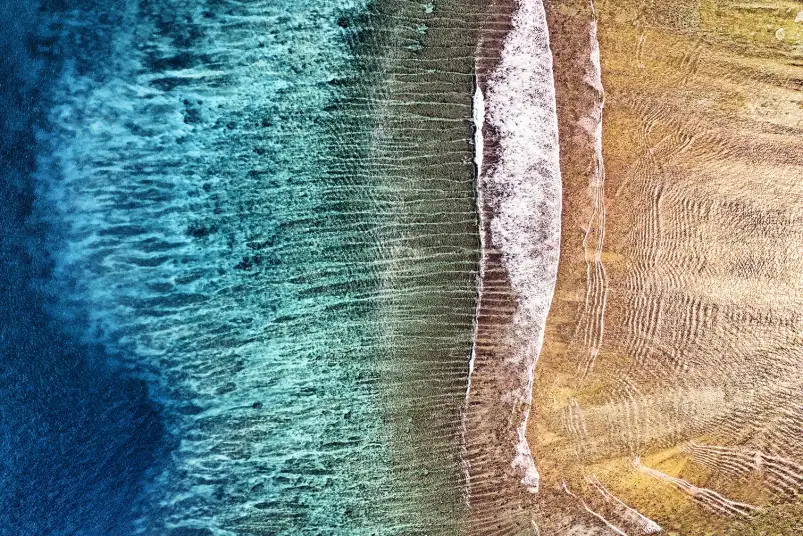 Oeil bleu - affiche paysage mer
