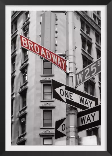 Flatiron building and Broadway - affiche new york