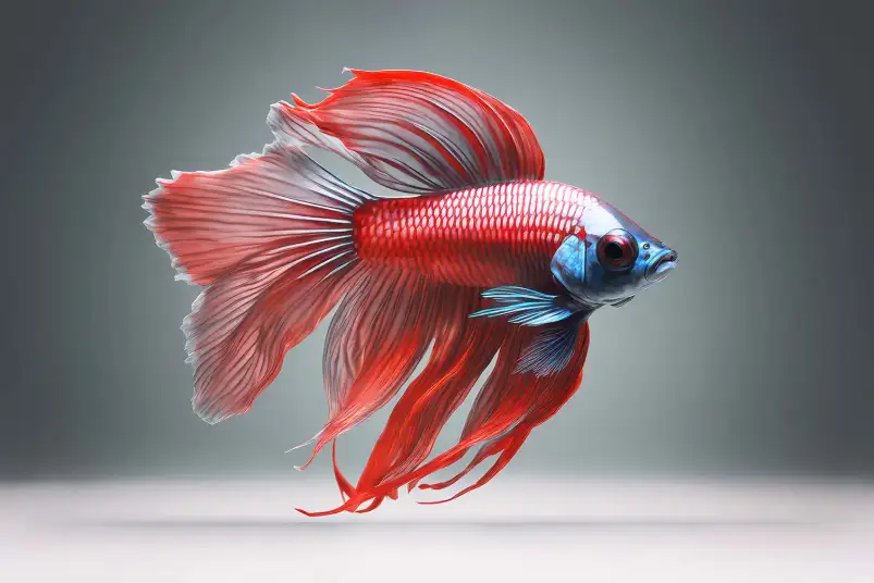 Combattant rouge - tableau poisson