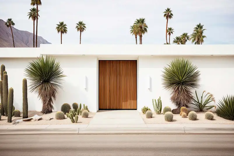 Affiche architecture maison californienne années 50
