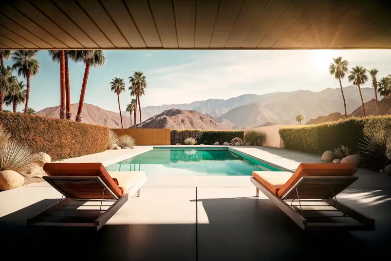 Tableau piscine sur Palm Springs