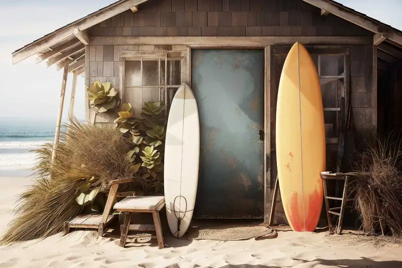 Maison de plage - affiche mer et plage