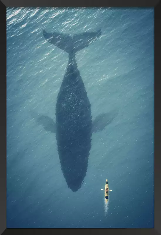 Baleine en profondeur - tableau animaux marins