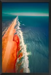 Sentier de plage et banc de sable - affiche bord de mer