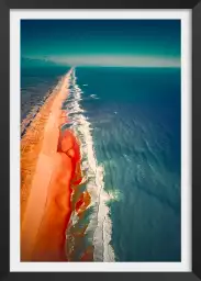 Sentier de plage et banc de sable - affiche bord de mer