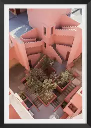 Escaliers roses la muralla roja - poster architecture