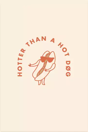 Deco hot dog - affiche cuisine