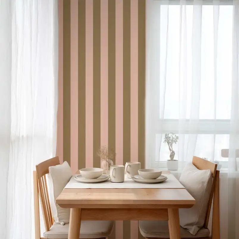 Papier peint rayure Classique multi  couleurs