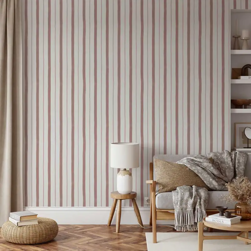 Papier peint rayures bicolores - 2 coloris