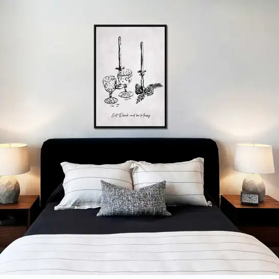 Tableau Noël à l’aquarelle: une décoration murale festive et élégante.