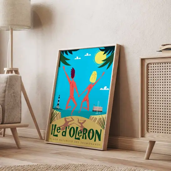 Affiche Île d’Oléron phare de Chassiron