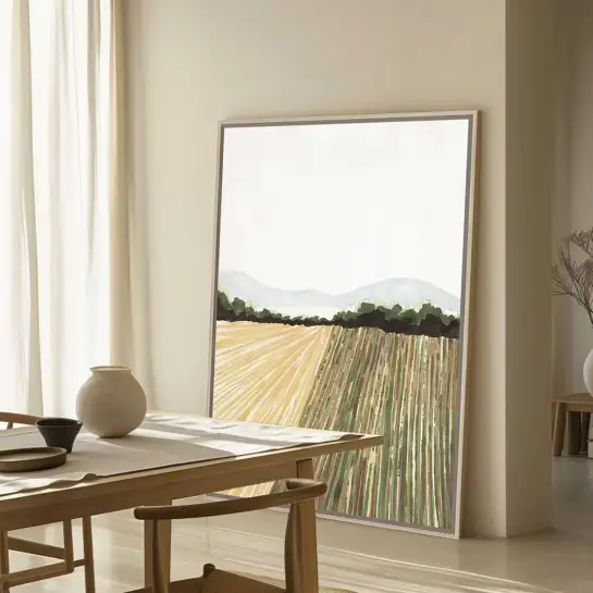 Apportez une touche naturelle à votre intérieur avec cette affiche de paysage champêtre.