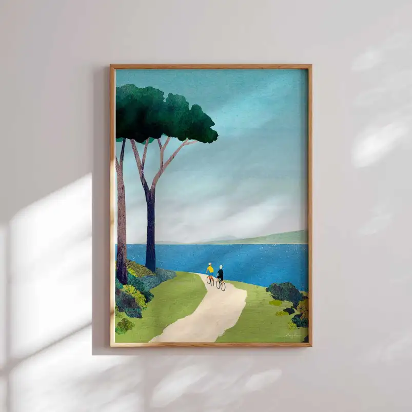Affiche balade à vélo en pleine nature