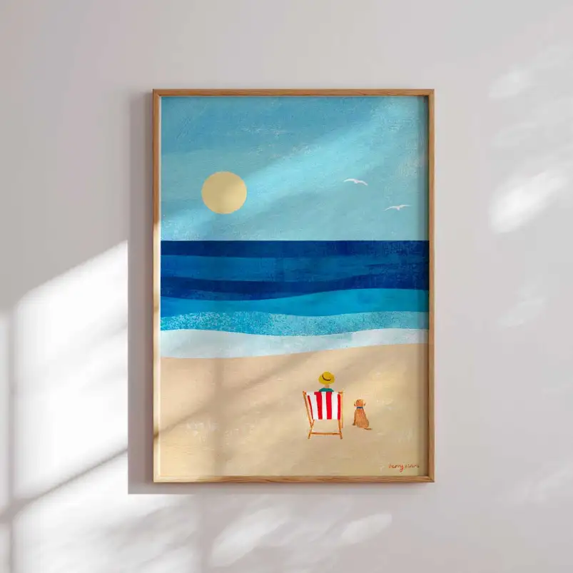 Affiche farniente à la plage Henry Rivers