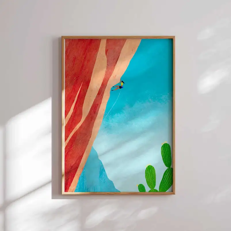 Affiche escalade en pleine nature Henry Rivers