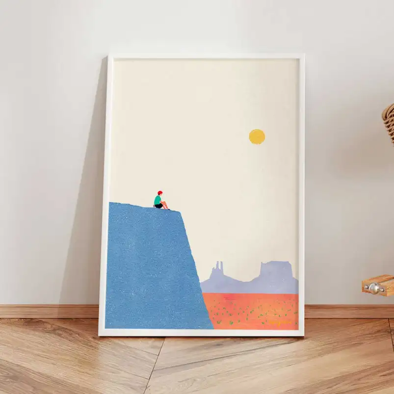 Affiche désert et canyon vintage Henry Rivers