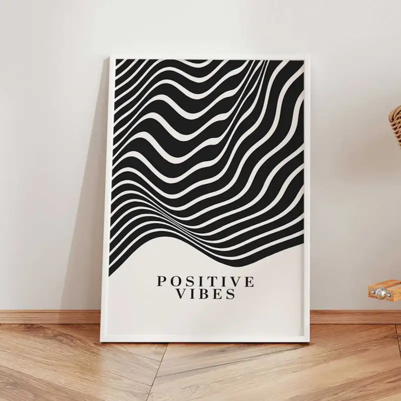 Affiche Op Art design positif