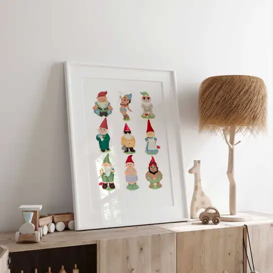 Affiche nains de jardin
