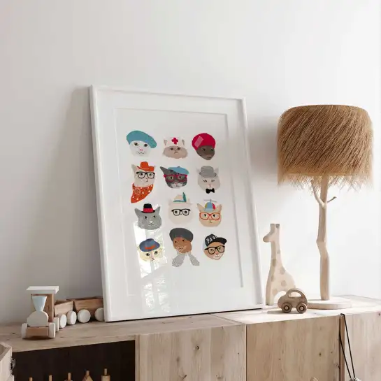 Affiche portraits de chats