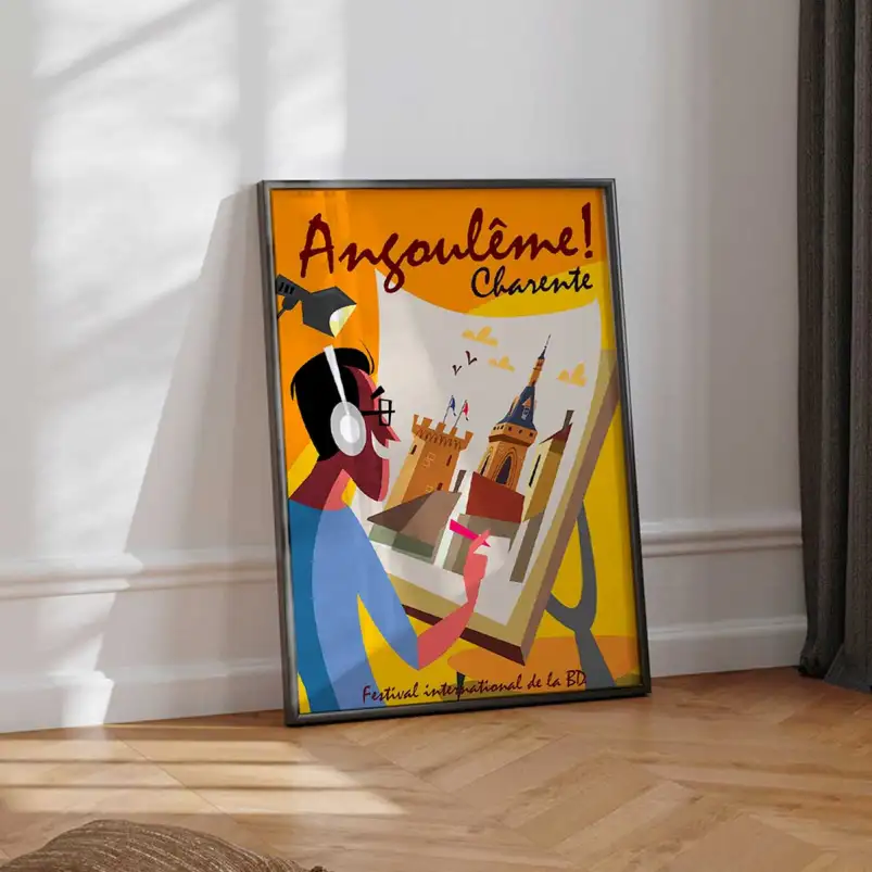 Affiche Bordeaux vignoble et patrimoine