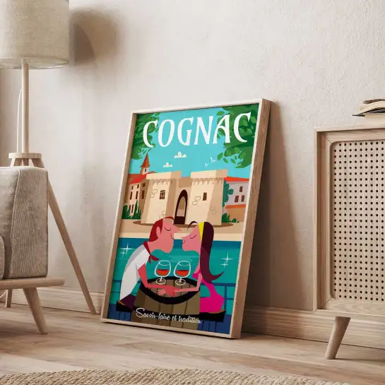 Affiche Cognac rétro