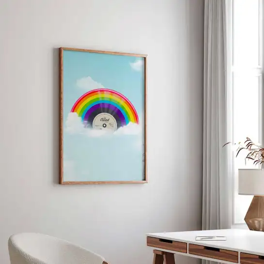 Affiche vinyle arc-en-ciel