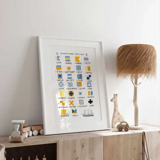 Affiche pavillons maritimes