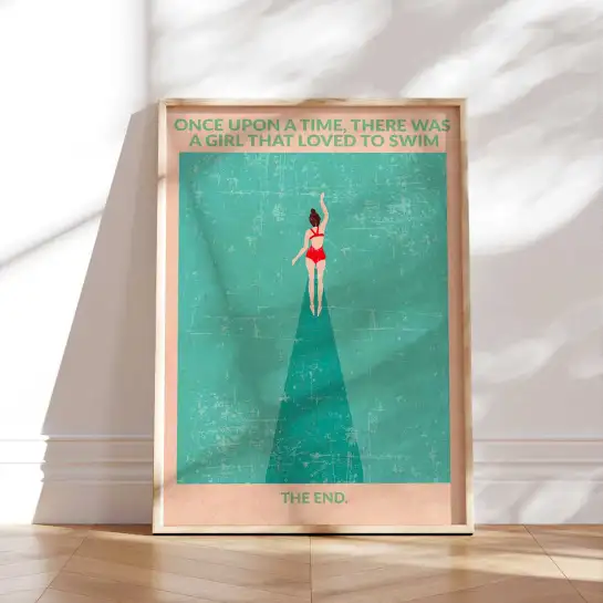Affiche femme gratte-ciel