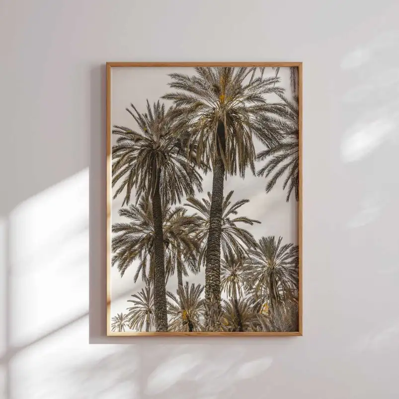 Affiche palmiers paysage tropical et décoration murale